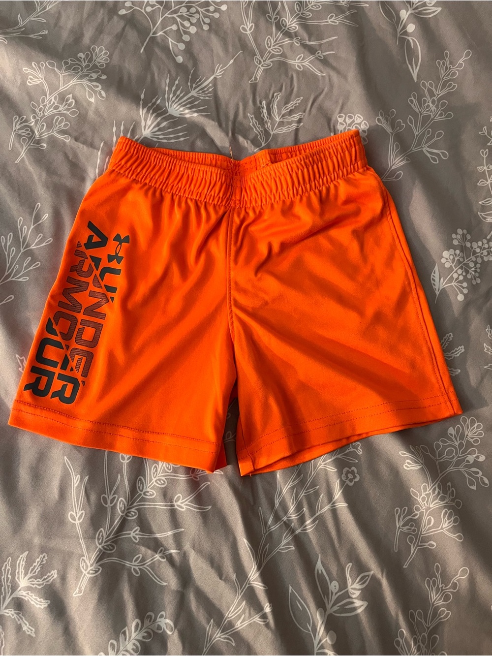 Under Armour Orange Kids' Athletic Shorts with Side Logo